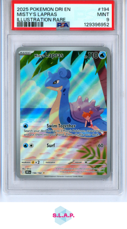 MISTY'S LAPRAS POKEMON 194 2025 DRI FOIL EN PSA 9 - Image 1