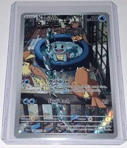 Squirtle 148/142 Illustration Rare Pokemon Sv07: Stellar Crown Holo - Image 1