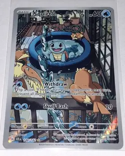 Squirtle 148/142 Illustration Rare Pokemon Sv07: Stellar Crown Holo - Image 2