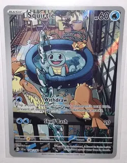 Squirtle 148/142 Illustration Rare Pokemon Sv07: Stellar Crown Holo - Image 3