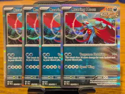 Pokemon TCG Temporal Forces Roaring Moon Holo Rare 109/162 x4 Playset - Image 1