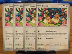 Pokemon TCG Shrouded Fable Eevee 050/064 x4 Playset - Image 1