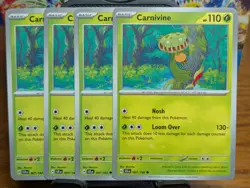 Pokemon TCG Stellar Crown Carnivine 007/142 x4 Playset - Image 1