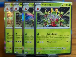 Pokemon TCG Destined Rivals Hydrapple Holo Rare 018/182 x4 Playset - Image 1