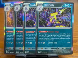 Pokemon TCG Phantasmal Flames Toxtricity Holo Rare 068/094 x4 Playset - Image 1