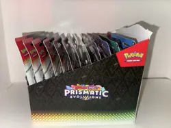 Pokemon Prismatic Evolutions Tech Sticker Collection(Lot Of 12) W/Display - Image 5