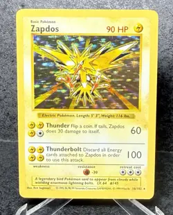 Zapdos 16/102 Shadowless Holo Rare Base Set Pokemon - Image 1
