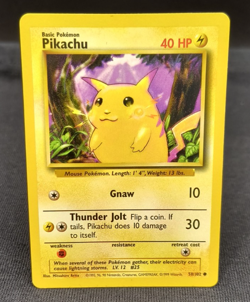 Pokemon Pikachu Yellow Cheeks w/ Shadow 58/102 Base Set - Vintage Unplayed NM - Image 4