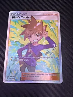 Pokemon Blue's Tactics Holo Full Art Ultra Rare Card 231/236 Unified Minds - Image 1