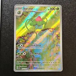 Pokemon Ivysaur Illustration Rare Holo Scarlet & Violet 151 167/165 Stage 1 100… - Image 1