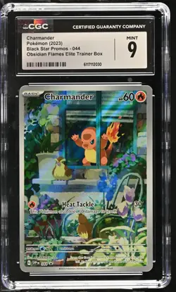 2023 Pokemon Black Star Promos Charmander Obsidian Flames ETB CGC 9 #044 - Image 1