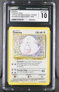 Chansey *CGC 10* Holo *Classic Collection* #15 * Pokemon - Image 1