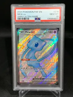 2024 POKEMON PAF EN-PALDEAN FATES SHINY ULTRA RARE #216 MEW EX PSA 10 - Image 1