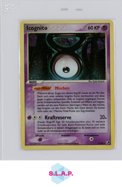 ICOGNITO POKEMON V/28 EX UNSEEN FORC3S BASE 2005 GERMAN HOLO - Image 1