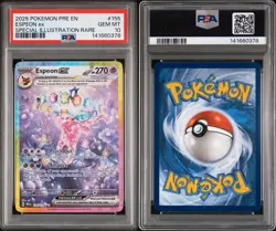 2025 Pokemon Prismatic Evolution Espeon Ex Special Illustration Rare #155 PSA 10 - Image 4