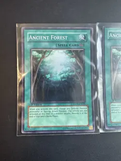 Yugioh 3x Ancient Forest ANPR-EN048 Super Rare 2x 1st Ed/1x Unlimited Near Mint - Image 2