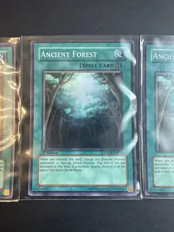 Yugioh 3x Ancient Forest ANPR-EN048 Super Rare 2x 1st Ed/1x Unlimited Near Mint - Image 3