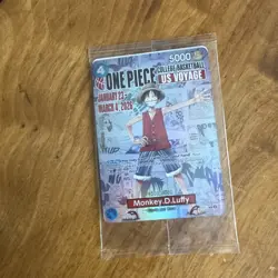 One Piece Promotion Card - Monkey.D.Luffy (055) SEALED College Basketball US NEW - Image 1