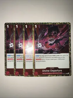 Divine Departure OP10-019 X4 PLAYSET Rare English One Piece TCG Card CCG - Image 1