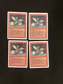 x4 Dragon Whelp [Revised/3rd Edition] 4x Magic MTG Cards NM/LP - Image 1