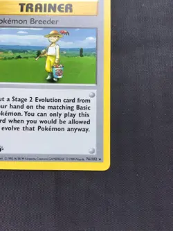 Pokemon Cards: Base Set 1st Edition Rare: Pokemon Breeder 76/102 - Image 4