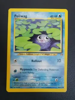 Pokemon Card Poliwag 62/75 Neo Discovery Common - Image 1