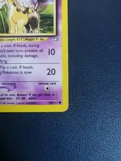 Pokemon Card Girafarig 58/111 Neo Genesis Common WOTC - Image 5