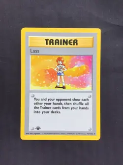 Pokemon Cards: Base Set 1st Edition Rare: Lass 75/102 - Image 1