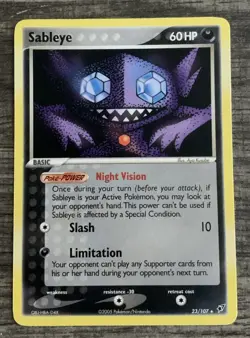 Sableye 23/107 Pokemon EX Deoxys Non-Holo Card Regular LP Condition - Image 1