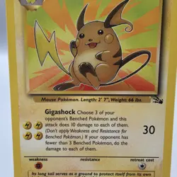 Raichu 29/62 Fossil Non-Holo Vintage WOTC Pokemon Card Near Mint NM - Image 3