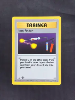 Pokemon Cards: Base Set 1st Edition Rare: Item Finder 74/102 - Image 1