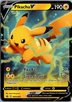 Pikachu V Promo SWSH: Sword & Shield Promo Cards SWSH063 NM Pokemon - Image 1