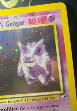 Pokemon TCG Sabrina's Gengar Holo Rare Card 14/132 PSA 6 Gym Heroes with Swirl - Image 4