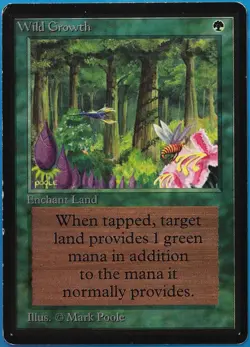 Wild Growth Beta PLD Green Common MAGIC THE GATHERING CARD (ID# 510988) ABUGames - Image 1