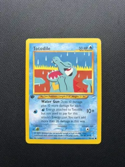 Pokemon Card Neo Destiny 1st Edition Totodile 85/105 WOTC - Image 1