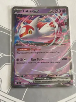 Pokemon TCG Surging Sparks Latias EX Double Rare Holo Card 076/191 - Image 1