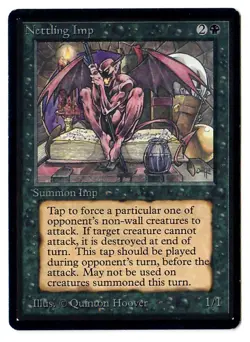 MTG Vintage Beta Edition Nettling Imp Card - Image 1