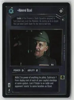 Star Wars CCG Admiral Ozzel 1999 Decipher Character Card Collectible Foil - Image 1