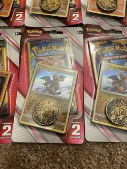 12 Pokemon Mini Booster Packs Sun/Moon & Evolutions w Coins/Promo Cards - Image 3