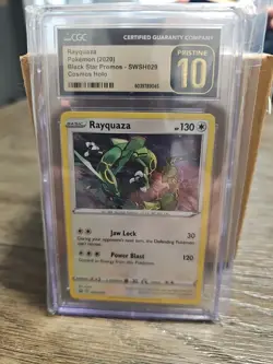 CGC 10 Pristine Rayquaza SWSH029 SWSH: Sword & Shield Promo Cards Holo - Image 1