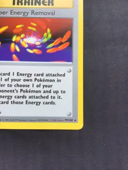 Pokemon Cards: Base Set 1st Edition Rare: Super Energy Removal 79/102 - Image 4