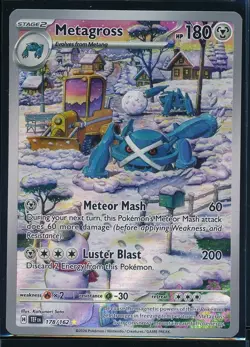 2024 Pokemon TCG Metagross Illustration Rare Card 178/162 SV05: Temporal Forces - Image 1