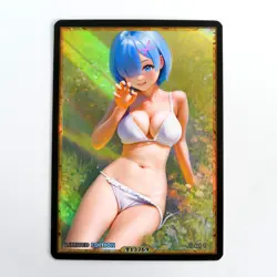 REM Waifu Anime Card LIMITED 1/1 Custom TCG Holo Goddess Story ACG T13769 - Image 1