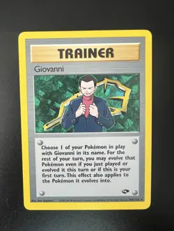 Giovanni - 104/132 - Pokemon Gym Challenge Unlimited Rare Card WOTC - LP - Image 1