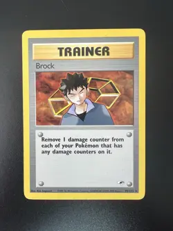 Brock 98/132 - Pokemon Gym Heroes Unlimited Rare Card WOTC - LP - Image 1