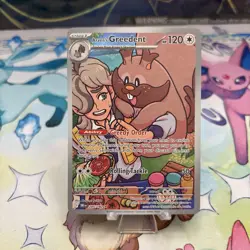 Pokemon Card Arven’s Greedent 205/182 Destined Rivals Illustration Rare - Image 1