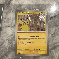 Pokemon National History Museum Pikachu at the museum Promo Card sealed mint - Image 1