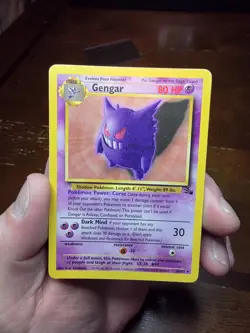 Gengar 20/62 Fossil Unlimited Non Holo Rare Card Pokemon TCG WOTC MP - Image 1
