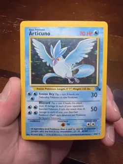 ARTICUNO 2/62 HOLO MP FOSSIL UNLIMITED POKEMON TCG CARD VINTAGE 1999 MP - Image 1