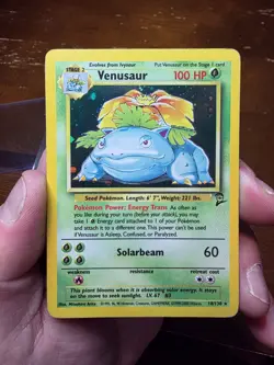 Pokemon TCG Venusaur Base Set 2 18/130 Holo card. MP - Image 1